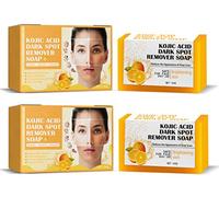 Kojic Acid Soap, Lemon Turmeric Kojic Acid Soap, Salicylic Acid Soap, Skin Lightening Soap Bath Soap, Brightening Lemon Turmeric & Kojic Acid Soap, for Dark Spots/Patches/Uneven Skin Tone (1pcs)