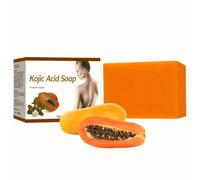 Kojic Acid Soap, Papaya Soap, Turmeric Soap, Natural Soap, Bar Soap,Vitamin c Face Wash Soap For Hyperpigmentation, Moisturizing Turmeric Kojic Acid Soap for Dark Spot & Fine Lines for Face