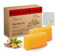 Kojic Acid Soap, Turmeric Soap for Dark Spots with Collagen, Vitamin E, Retinol, Hyaluronic Acid, Shea Butter, Original Kojic Acid Soap for Dark Spot Removal 2