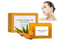 Kojic Acid & Turmeric Cleansing Bar - Kojic Acid And Turmeric Soap - Exfoliating Face & Body Treatment | Back Acne Care, Brightening Soap for Dullness - Unscented Natural Formula