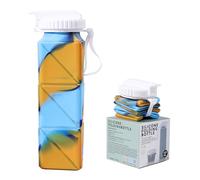Kojoon Silicone Foldable Water Bottle Cup 20.9oz Durable Lightweight Mix Color Collapsible Water Bottles 620ml Travel Sports Portable Sport Water Bottle