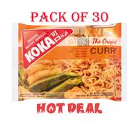 Koka Instant Curry Flavour Noodles - 85g (Pack of 30) | Authentic Spicy Curry Noodles, No MSG, Quick & Easy Meal or Snack
