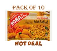 Koka Instant Masala Flavour Noodles - 85g (Pack of 10) | Authentic Indian Spice Blend | No MSG | Quick & Easy Snack or Meal