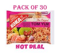 Koka Instant Tom Yum Flavour Noodles - 85g (Pack of 30) | Spicy Thai-Inspired Noodles | No MSG | Quick & Easy Meal
