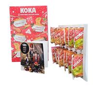 Koka Noodles Advent Calendar 2025 12x85g Instant Noodles with Mighty2Save Christmas Card, Koka Chicken, Curry, Tom Yum, Spicy Stir Fried & Beef - Christmas Gifts for Men,Women, Food Gifts