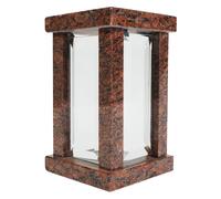 KOKA Rosso Vanga Red Granite Grave Vase Lamp Ornament, 1 Unit