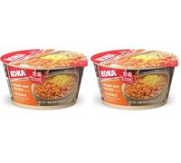 Koka Spicy Broad Noodles Creamy Hot Chicken Flavour (95g bowl) (Pack of 2)