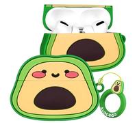 Kokaade for Airpods Pro 2nd/1st Generation Case for Women Girls Girly - Cute Kawaii with Keychain Funny Avocado Cartoon Design 3D Soft Silicone Cover for Teens for Airpods Pro 2 Case