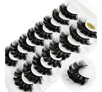 KOKAY False Eyelashes Russian Strip Lashes Faux Mink Lashes 8 Pairs DD Curl, Reusable Fluffy 3D Fake Eyelashes Thick Soft Waterproof for Gift (K002,15MM)