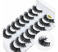 KOKAY False Eyelashes Russian Strip Lashes Faux Mink Lashes 8 Pairs DD Curl, Reusable Fluffy 3D Fake Eyelashes Thick Soft Waterproof for Gift (K004,15MM)