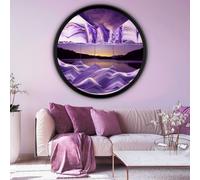 KOKBNR Moving Sand Art Picture in Liquid Motion 3D Oasis Framed Wall Art Landscapes Room Decor 360° Rotation Colored Sand Glass Wall Decor Zen Relaxing Sculptures for Office Home Living Room Bedroom