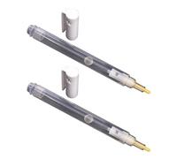kokdid 2Pcs Refillable Empty Paint Pen Clear Rod Acrylics Marker 3mm Fine Tip for Writing Drawing Meeting Marker