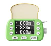 kokdid Bread Inspired Programmable Timer 9 Hours 59 Minutes Memory Feature for Cooking Baking Tasks Study Timer