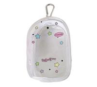 kokdid Compact Dustproof Collectible Organizerd Case with Transparent Window Display and Carabiner Keychain for Travel Keychain Collectibles Organizer