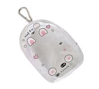 kokdid Compact Dustproof Collectible Organizerd Case with Transparent Window Display and Carabiner Keychain for Travel Keychain Collectibles Organizer