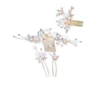 kokdid Ethnic Styles Hairband Korean Hanbok Stage Performances Hairband Pearls Rhinestones Hair Combs Ornaments for Bridal