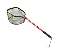 kokdid Flexible Fishing Landing Net with Pliable Frame and Slip Resistant Telescopic Grip for Consistent Fish Seize Net