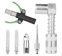 kokdid Industrial Strength Grease Fitting Attachments Steel Construction Leakproof Design For Machinery Automotive Service Grease Needle Nozzle Tip Dispenser