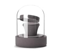 kokdid Jewelry Display Stand with Glass Dome Stylish Accessories Showcase Rack Rings/Necklaces/Bracelet/Earrings Holder