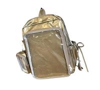 kokdid Modern Unisex Book Bag with Storage Space Japanese Cartoon Design Breathable Shoulder Strap for Commuters Anime Themed PU Leather Backpack