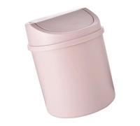 kokdid Small Waste Bin with Easy Cover for Home Office Dormitory Dressing Table Use Trash Can Paper Bin for Desktop Tiny Desktop Trash Can