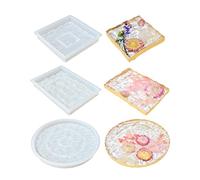 kokdid Table Display Tray Silicone Mold Easy Release Tabletop Water Ripples Display Plate Resin Mould Handmade Craft Supplies