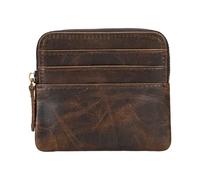 kokdid Traditional Fashion Troubled Leather Card Owner with Natural Film Development Plan Compact Sheepskin Coin Wallet Bag