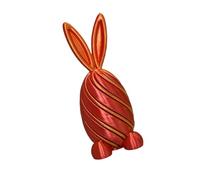 kokdid Twist Rabbits Eggs Ornament Modern Geometric Art Decoration for Desk Home Rabbits Easter Eggs Sculpture Stress Relief Gift Degradable Car Deck