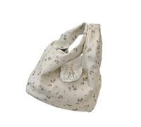 kokdid Versatile Blossom-Printed Shoulder Bag Reinforced Handle Clutch Purse Suitable for Dating and Casual Outings Practical Floral Bag for Outfits Matching
