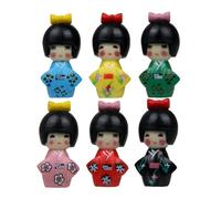 Kokeshi Doll, Kimono, Cute, Small Figurine, Approx. 1.6 inches (4 cm), PVC, Foreigner, Souvenir, Decoration, Figurine, Hand Painted Crafts, Home Decoration, Travel Souvenir, Perfect Gift
