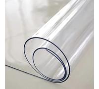 Kokey-xy 2mm Clear Plastic Table Cloth Multi Size PVC Cover Transparent Strong Waterproof Protector Mat Tablecloth 90x90cm