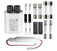 KOKISO Microwave Repair Kit, HV Capacitor 2100V 1.0uF, Diode CL01-12, 5x20mm & 6x30mm Slow Blow Fuses, 6X40MM Fuses 0.75A & 0.8A 5KV