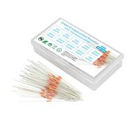 KOKISO NTC Thermistors Resistors MF58 3950B 10 Values 100 PCS Glass Sealed Temperature Sensors Assorted Kit Assortment(1KΩ, 2KΩ, 5KΩ, 10KΩ, 20KΩ, 50KΩ, 100KΩ, 200KΩ, 500KΩ, 1MΩ)