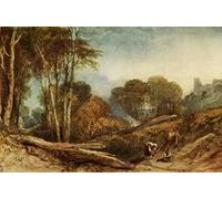KOKITS Modern Art Posters Poster Printing Wall Pictures Classic Painting Beeston Castle Cheshire See by Joseph Mallord William Turner for Office Decor 60x90cm