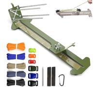 KOKKOYA Paracord Bracelet Jig Dog Collar Jewelry Loom Accessoies Making Kit Tools with Colorful 5 Cords and 6 Buckles Bracelet Length 4" to 13" (Olive)