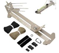 KOKKOYA Paracord Jig Tools Bracelet Making Kit Accessories Adjustable Paracord Jig Kit with 2 Cords and 3 Buckles Bracelet Adjustable Length 4" to 13" (Kahki)