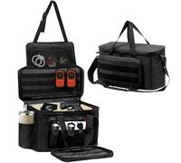 KOKKOYA Patrol Bag Law Enforcement Police Gear Car Front Seat Organizer with MOLLE Cup Holders Durable & Multi-Use for Vehicle Storage Tactical (Tactical)