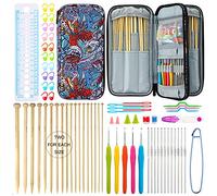 KOKNIT All Inclusive Craft Knitting Starter Kit, Professional Handmade Tools Set Includes Knitting Needles, Crochet Hook, Accessories and Storage Case for Adults and Kids