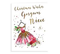 Koko Designs Contemporary Luxury Christmas Card Niece - 8 x 6 inches, K91016