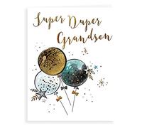 Koko Designs Luxury Beautiful Contemporary Birthday Card Super Duper Grandson - 8 x 6 inches K70045