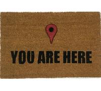 Koko Doormats Outdoor Welcome mat - Front Door Mat Outdoor Entrance in Natural Coir with Heavy Duty PVC backing, Outdoor Door Mat for your Porch Decor, 60x40 cm - You Are Here