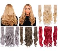 KOKO Hair Three Piece Clip in 20" Curly Hair Extension (Natural Black 1B)