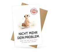 Koko&Lora - Retirement Card: No More Your Problem! You Will Miss Us Farewell Card Colleagues with Funny Motifs, Farewell Gift for Men, Women, Colleagues, Friends, Retirement
