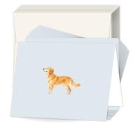 Koko Paper Co 15 Pack Golden Retriever Note Cards with Envelopes, A2 Folded Blank Greeting Cards, Watercolor Golden Retriever Stationery, Dog Lover Gifts, Thank You Cards, Made in USA