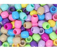 koko Pony Beads, 60 PCs X-Large 18x15 mm, Premium Rubber Craft Beads, Spring Mix (BP-1310NEMK)