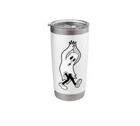 Koko the Clown Ghost Rubber Hose Arms Up Stainless Steel Insulated Tumbler