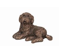 Koko the Labradoodle dog sitting Frith Sculpture Ornament made from Cold Cast Bronze