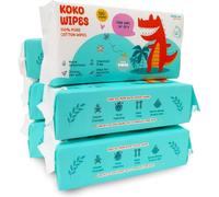 Koko Wipes Unscented Baby Wipes, 600 Count, 100% Cotton Dry Wipes, Super Absorbent & Hypoallergenic for Sensitive Skin, Use Wet or Dry, Ideal for Diaper Changes, Travel Size Wipes for Adults & Babies