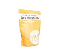 Kokoa Collection | Ivory Coast White Hot Drinking Chocolate Buttons | Award Winning White Tablets | Academy of Chocolate Silver Award 2019 | GM & Gluten Free