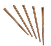 KokoBase Premium Artisanal Wooden Chopsticks - 5-Pair Set, Traditional Asian Elegance, 25cm, Hand-Polished, Sustainable Dining hot Pot Spoon Arisen Ramen Tortoise Shell Spoon Ramen Spoon